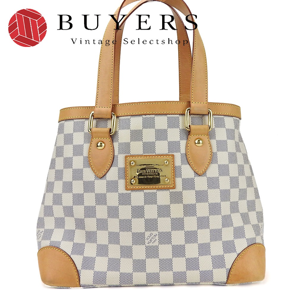 中古ルイヴィトン トートバッグ 肩掛け ハムステッドPM N51207 ダミエアズール ゴールド金具 レディース 女性 LOUIS VUITTON Tote Bag Damier Azur