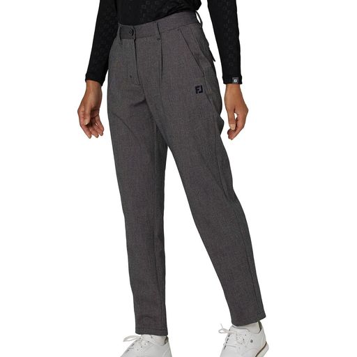 [フットジョイ] パンツ マイクロチェック ストレッチロングパンツ ネイビー レディース L FJW-F24-P06 32344-L