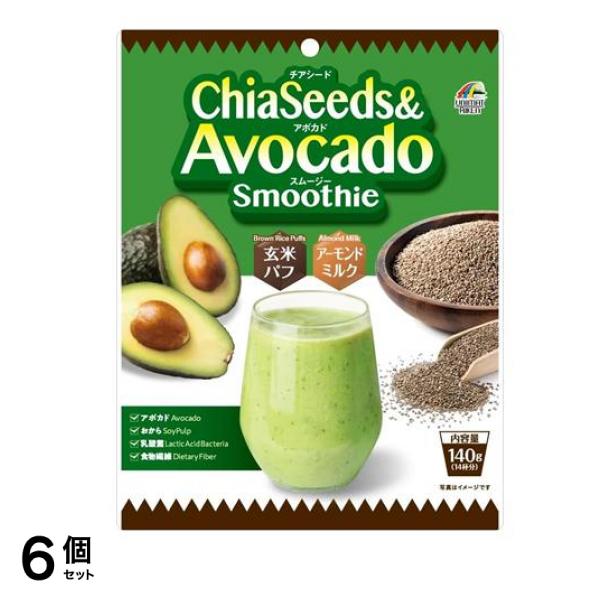ユニマットリケン チアシード&アボカドスムージー 140g (14杯分) 6個セット 6,230円