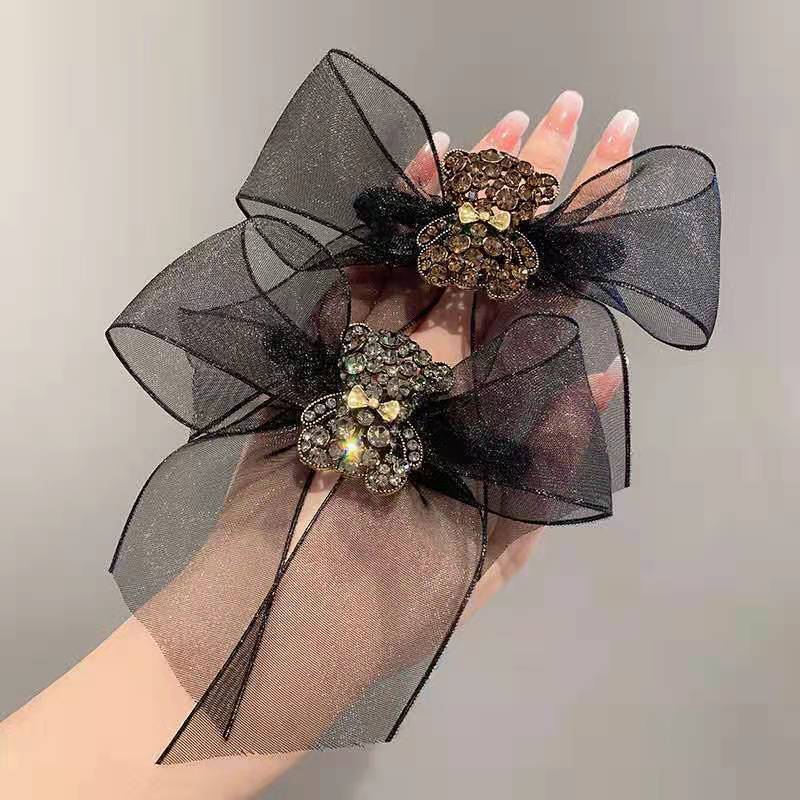 韓国風ベアボウエレガントかわいい輪ゴムヘッドロープヘッドドレスヘアタイヘアアクセサリー新しい