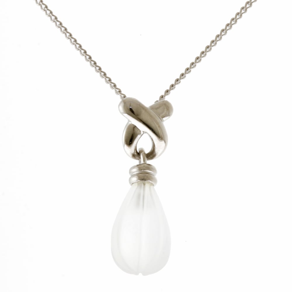 ネックレス Pt850プラチナ クォーツ 中古 美品