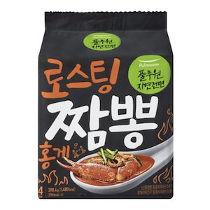 ロースティング ジャンポン 紅ズワイガニ 99.6g x 4袋 本格的 韓国風 辛い ラーメン 低カロリー