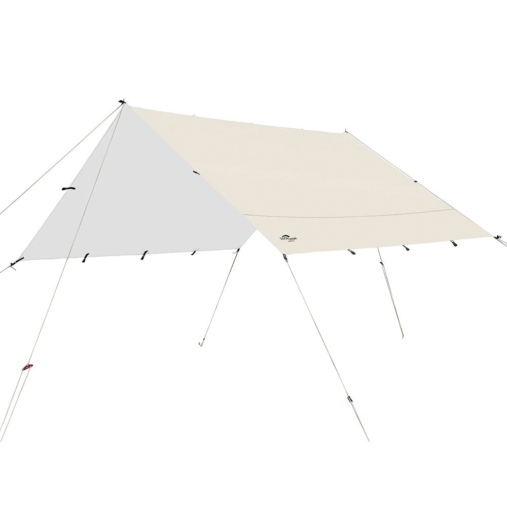 Soomloom レクタタープ 天幕 大型 ループ19箇所 紫外線対策 UVカット シルバーコーティング 防雨防風日除け キャンプ アウトドア