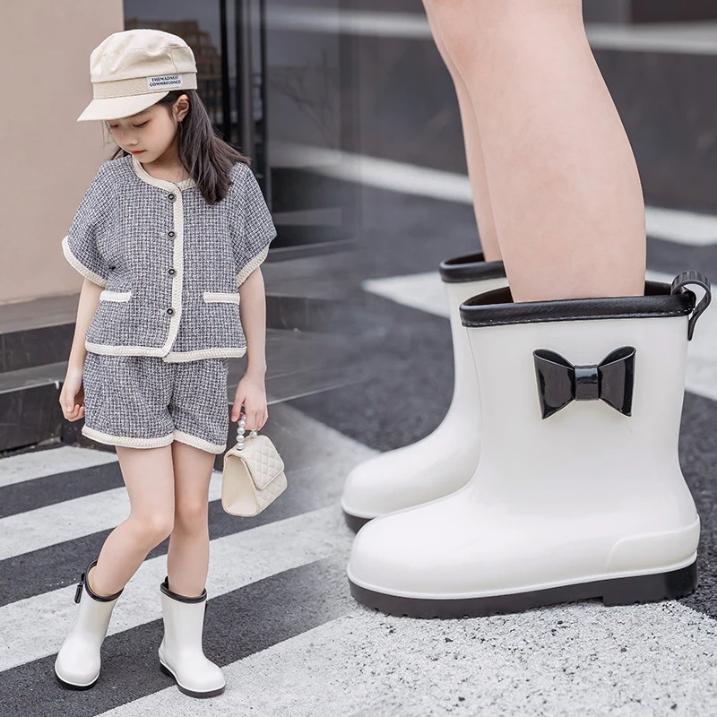 【雨季に新品が来た】レインシューズ 子供雨靴 子供の雨靴滑り止め学生軽量防水レインシューズ