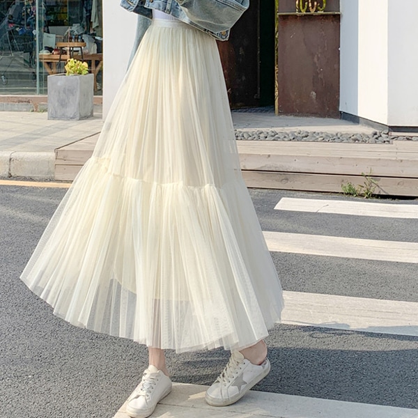 OH0076 ふわふわ チュールスカート 5色