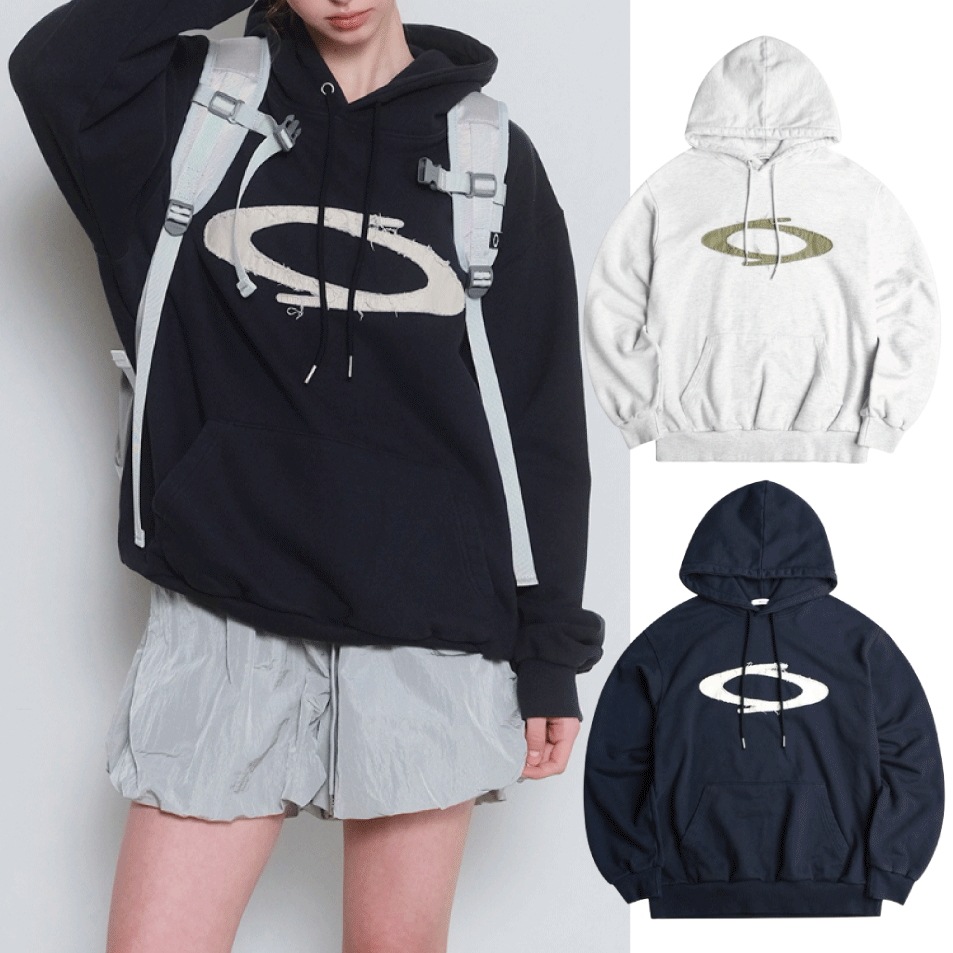 APPLIQUE LOGO HOODIE (2 COLORS)