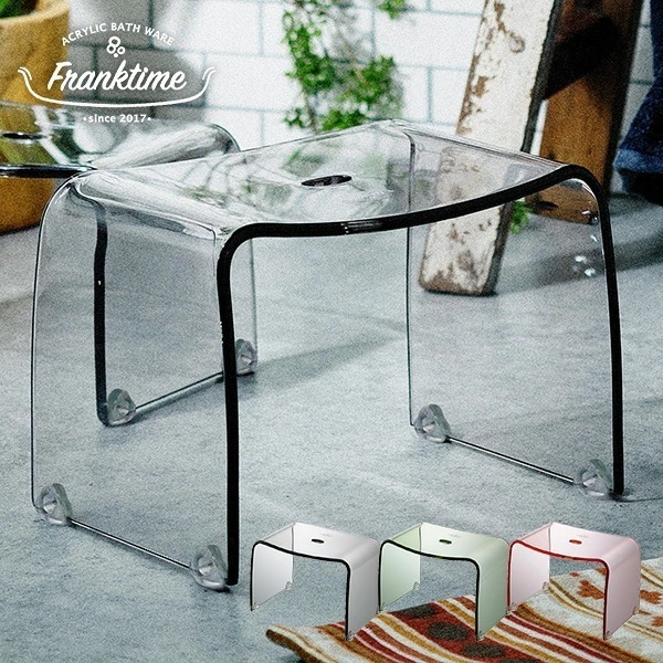 フランクタイム アクリル バスチェア M(座面高 約25cm) GFRK009/GFRK010/GFRK012