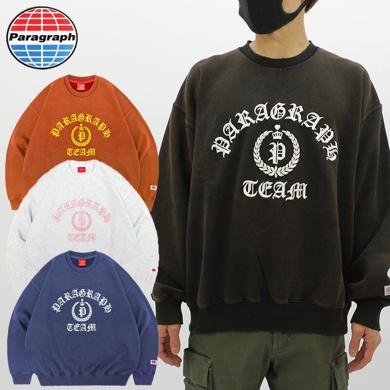 パラグラフ CLOISTER BLACK LOGO CREW SWEAT NO.08-027 ロゴ クルー スウェット トレーナー メンズ レディース カットソー