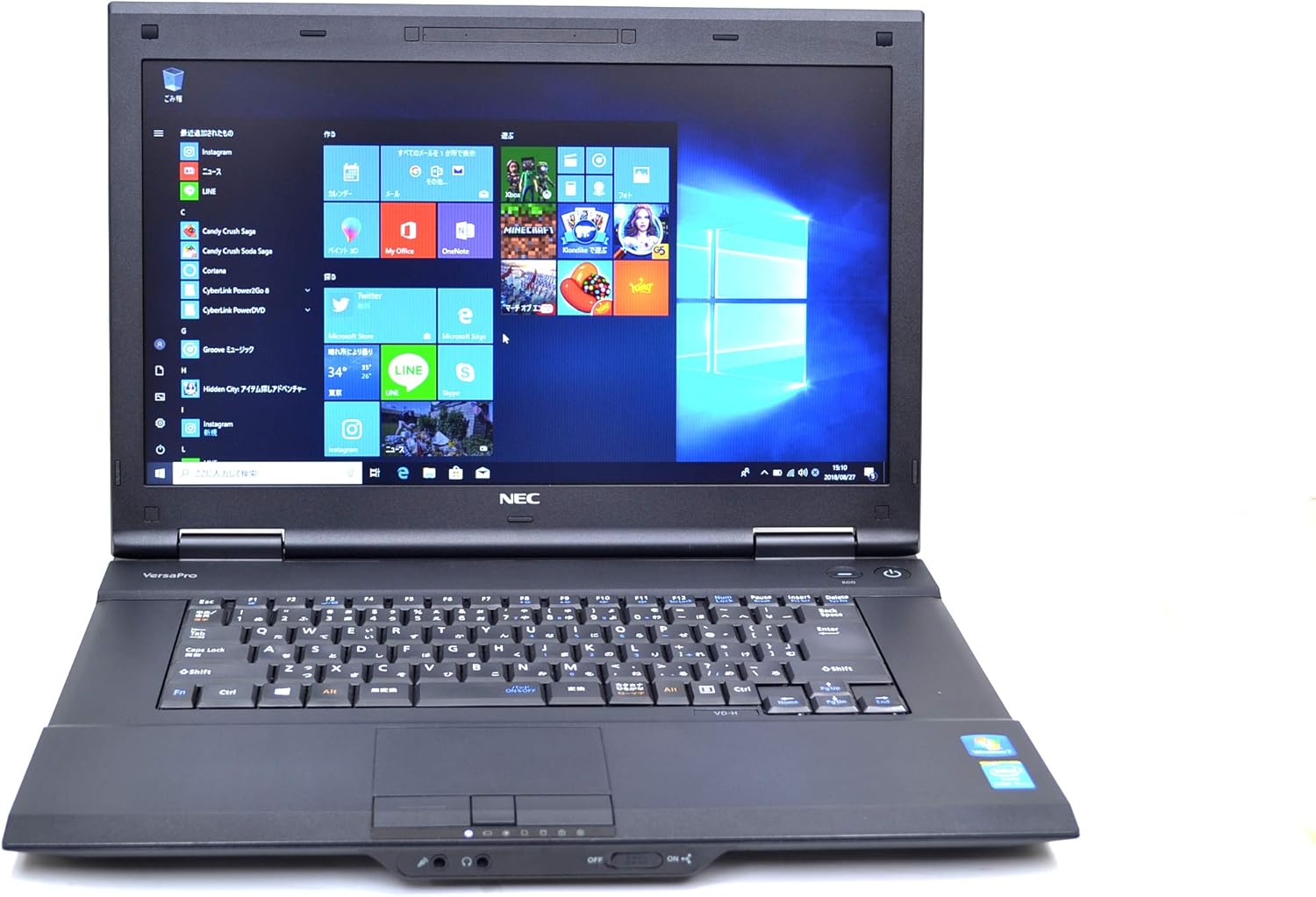 SSDノートパソコン VersaPro VK26M/D-H Corei5 4300M 2.60 GHz メモリ4G WiFi マルチ Bluetooth Windows10 64bit