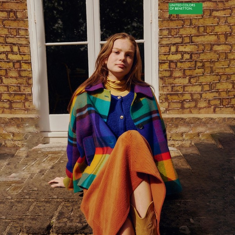 (ベネトン) ベネトンナッティチェックウールコート BACTA7461_MU