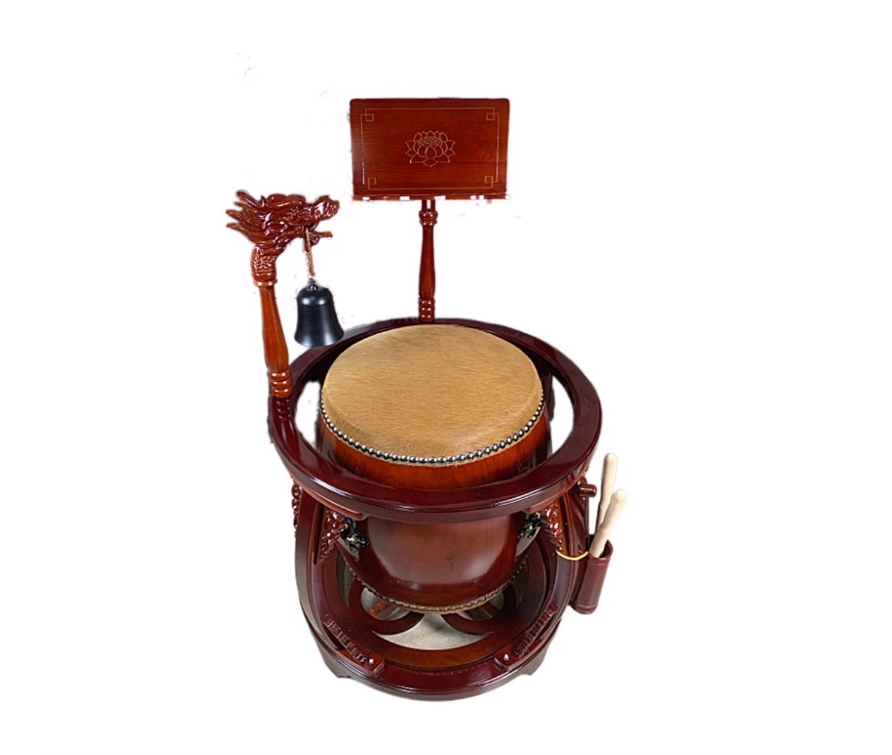 台湾鼓 39cm 毛皮のドラム 寺院の法器 寺鼓 打楽器