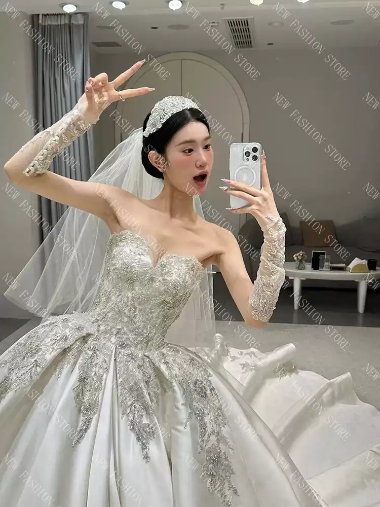 ウエディングドレスフレンチドレスワンピース-90