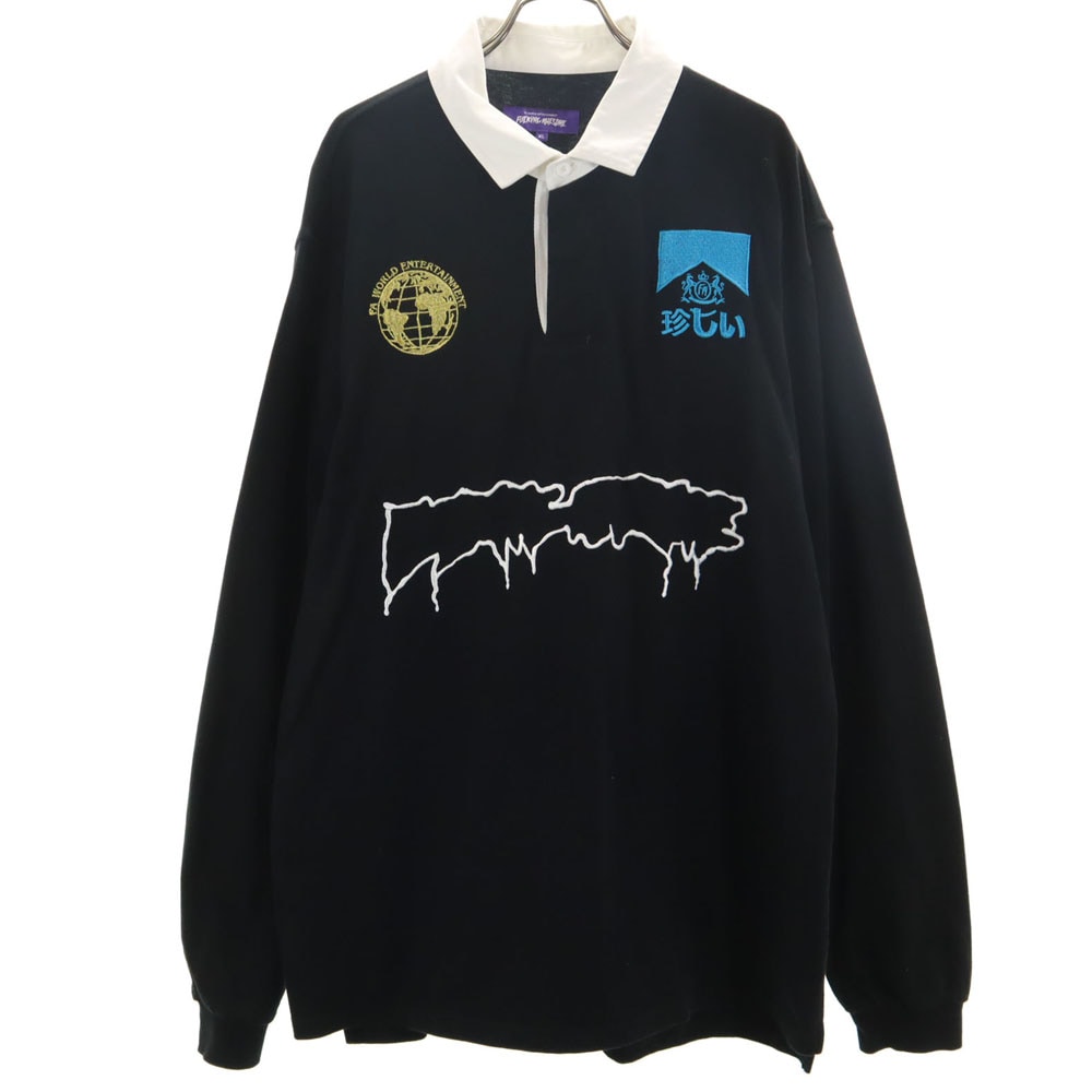 ファッキング オーサム 長袖 ポロシャツ XL ブラック FUCKING AWESOME ラガー メンズ 8,354円