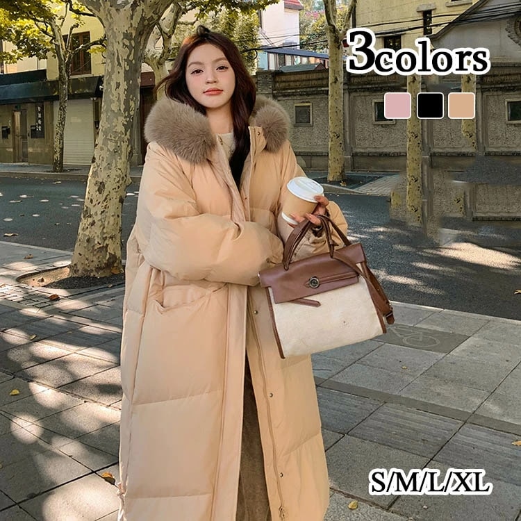 ダウンコート レディース 秋冬 アウター コート ファー フード付き ロングコート ロング丈コート 防寒 冬服 冬物 ミセス きれいめ 通勤 おしゃれ 可愛い 暖かい 体型カバー きれいめ あったかい