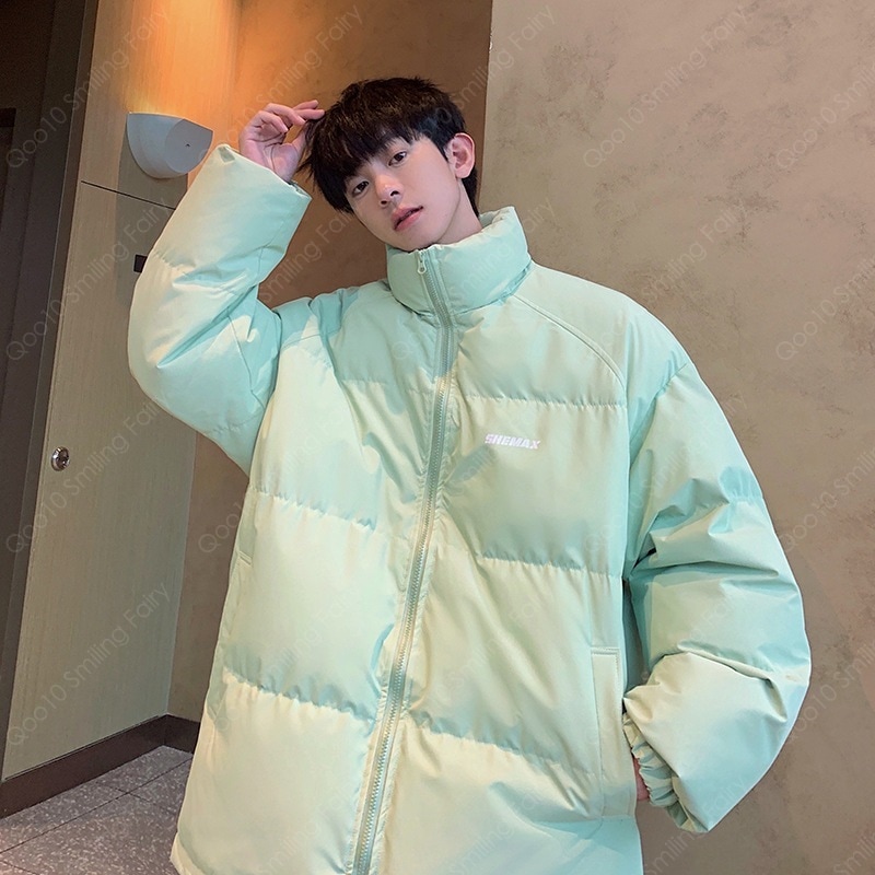 【最安値挑戦】 【期間限定】防風防水綿入れ男女2023冬カップルゆったり厚めスタンドカラーのパン着綿入れコート-80