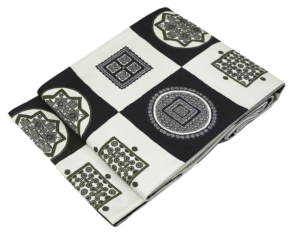 袋帯 新品仕立済 正絹 西陣 大光謹製 ナイルの夢 格子幾何模様 袋帯 新品 仕立て上がり 結婚式 入学式 卒業式 パーティー g2766