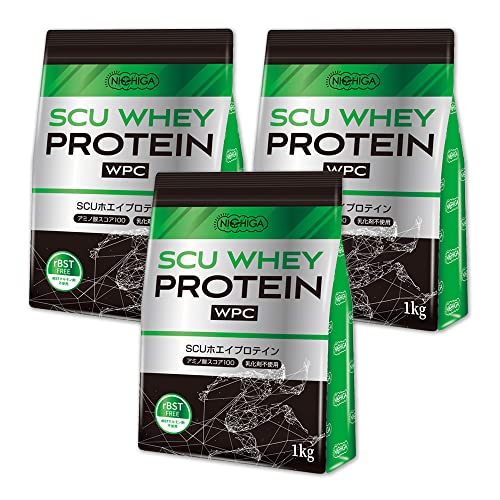 NICHIGA(ニチガ) SCU ホエイプロテイン 1ｋｇ3袋 [ rBSTホルモン剤不使用] 甘味料不使用 着色料香料保存料無添加 TKS