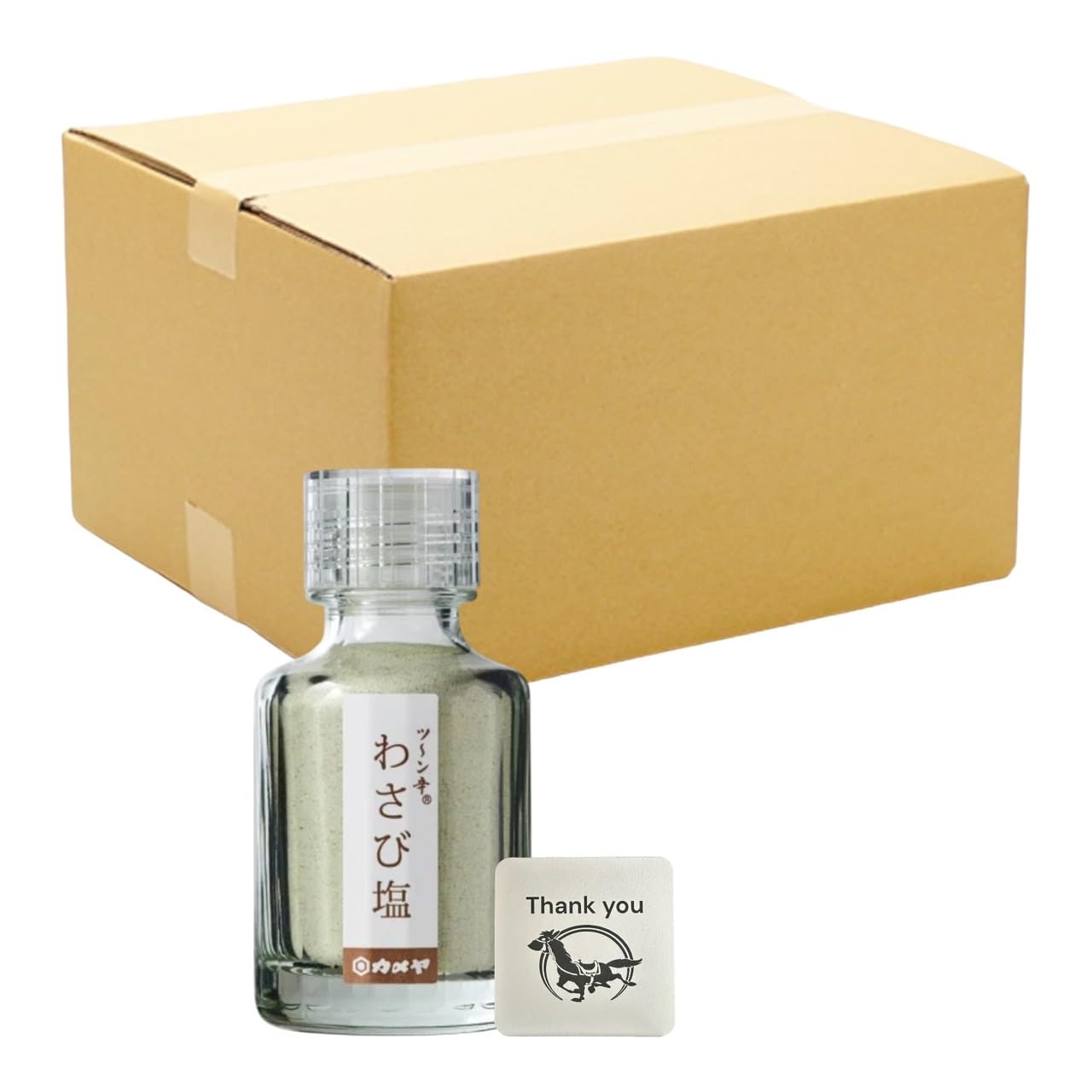 カメヤ ツ～ン辛 わさび塩 45g 10本セット + Kunutonnオリジナルロゴ入りeおまけ付