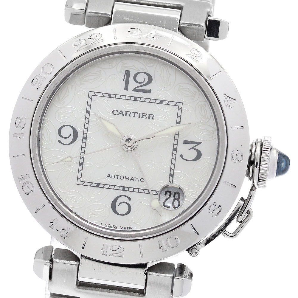 カルティエ CARTIER W3107199 パシャC メリディアン 2004年 クリスマス限定モデル デイト 自動巻き ボーイズ 保証書付き_890836【中古】