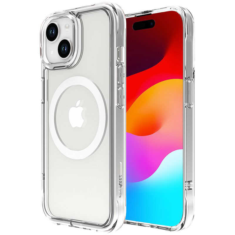 ABSOLUTE TECHNOLOGY　LINKASE AIR / ゴリラガラスiPhoneケース for iPhone 15 MafSafe対応(側面TPU：クリア)　LKA15610CL