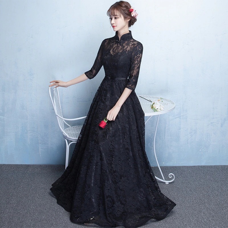 【3日で出荷】パーティードレス ロングドレス ワンピース 袖あり 結婚式 大きいサイズ 二次会 Aライン ウェディ 6,339円