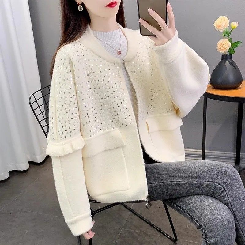 の短いゆるい毛ですねコートの女性23の気質はニットの両面のラシャの上着を厚くします