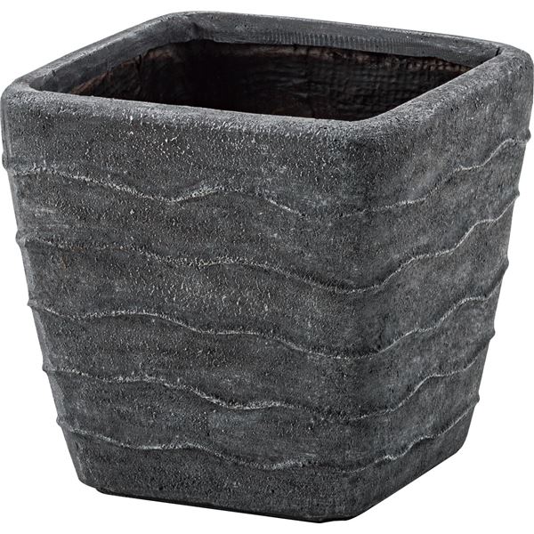 鉢カバー プランターカバー 約幅31x奥行31x高さ28.5cm ダークグレー グリーンベース 完成品 リビング 店舗 インテリア家具