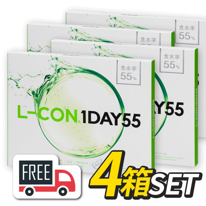 エルコンワンデー55（1箱35枚入）4箱セット 1day コンタクトレンズ 1日使い捨て ポスト便