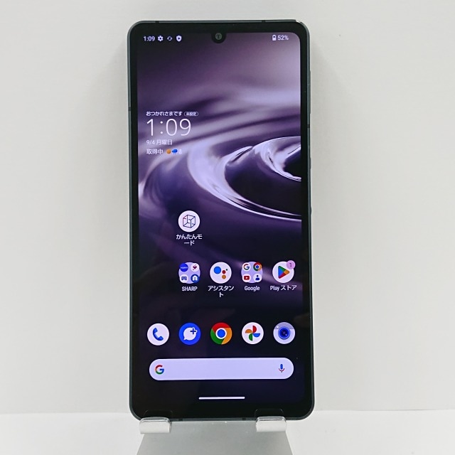 AQUOS sense6 SHG05 au ブラック 送料無料 本体 c02205 【中古】