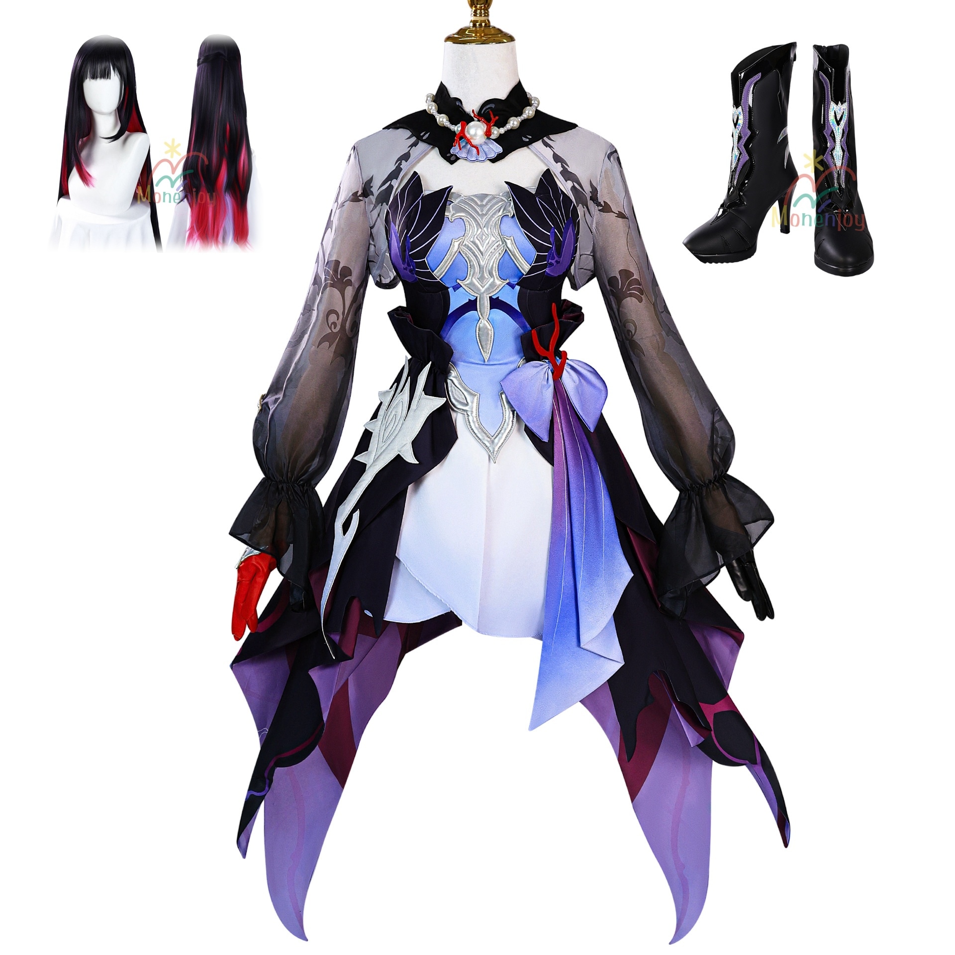 Monenjoy 崩壊:スターレイル セイレンス Hysilens 女騎士 オンパロス 　コスプレ衣装　イベント　コスチューム　イヤリング付