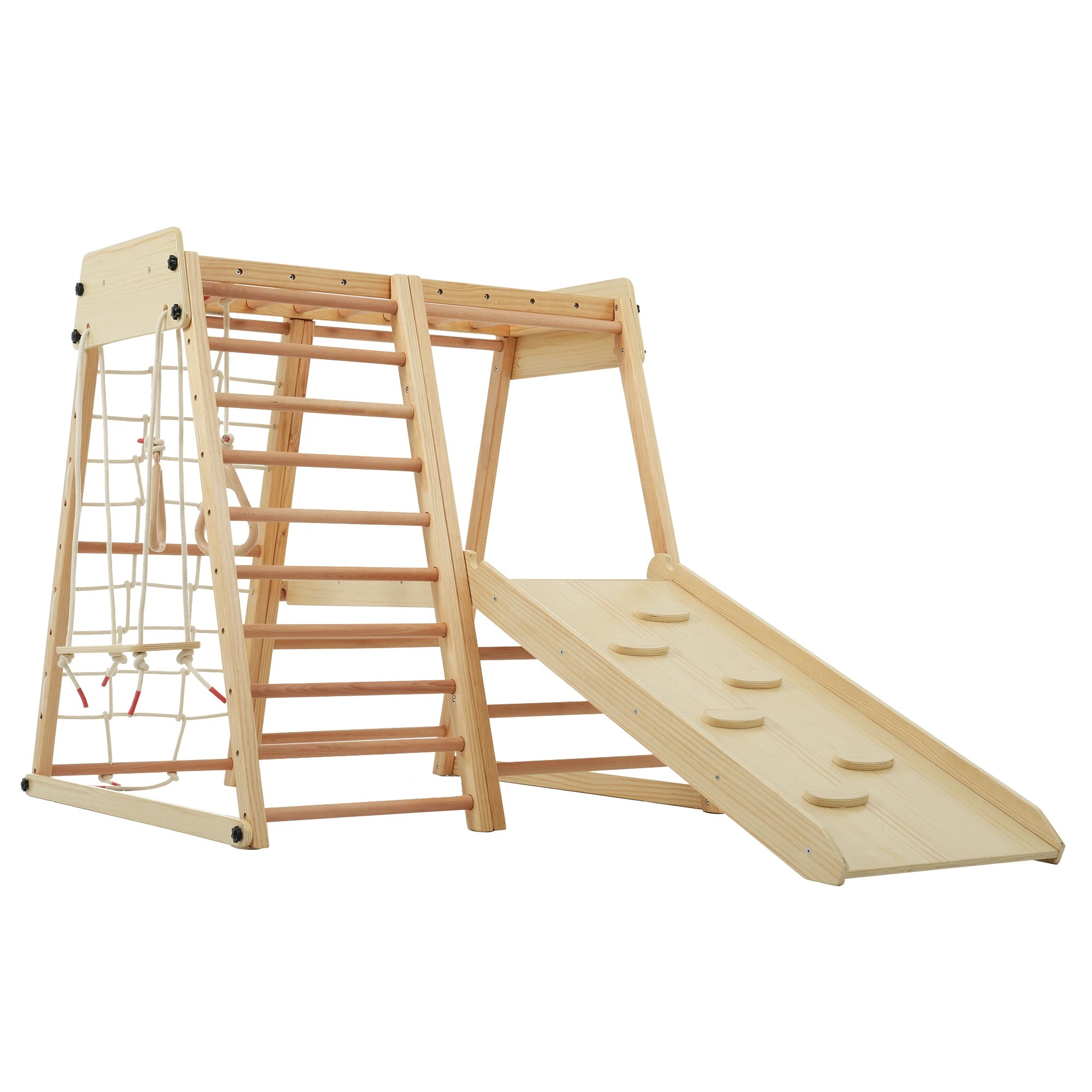 【当日発送/無料配達】ジャングルジム 折りたたみ 滑り台 室内 木製 大型遊具 天然木 耐荷重80kg 屋内 家庭用 子供 キッズ 男の子 女の子 クリスマス プレゼント おもちゃ-489