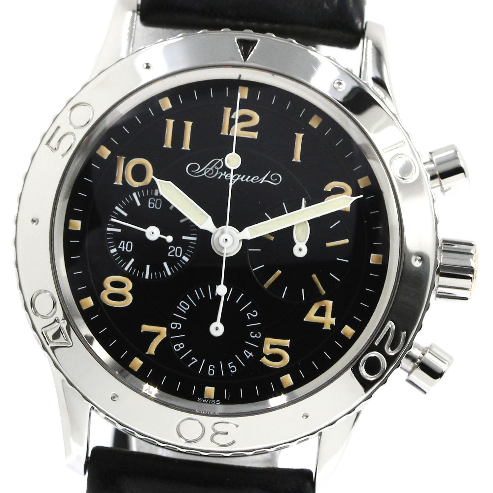 ブレゲ Breguet 3800 アエロナバル タイプ XX クロノグラフ 自動巻き メンズ _762109【中古】 376,245円