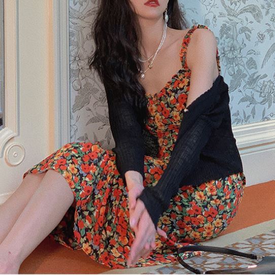 3色 ワンピース ノースリーブ きれいめ ロング キャミワンピ 膝下 ロング ロング丈 スリム タイト 細身 マーメイド 赤 レッド 青 ブルー 緑 グリーン 大人カラー カラバリ S M L XL 6,003円