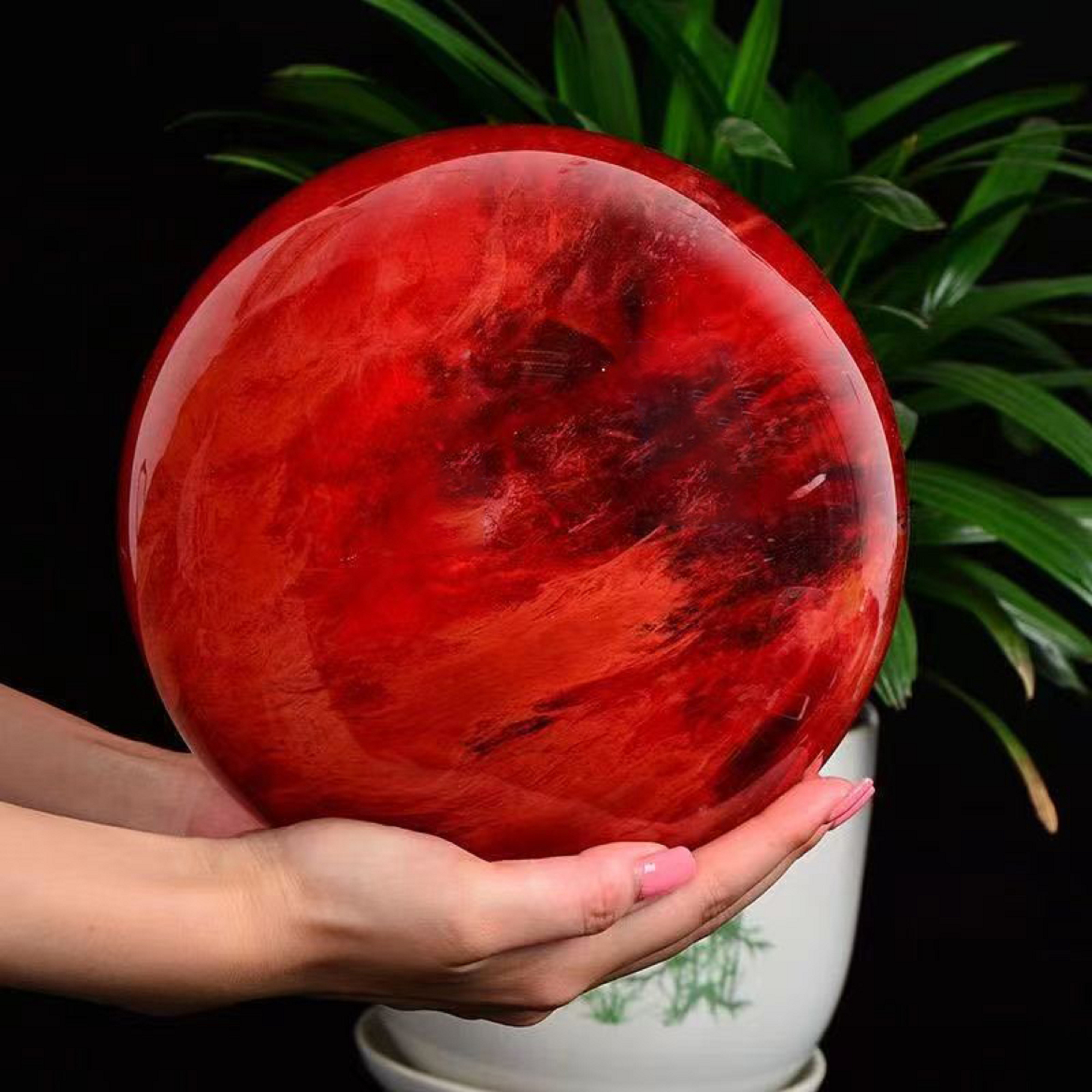 赤/レッド 黄/イエロー 白/ホワイト 藍製錬 天然ローズクォーツ クリスタル水晶ボール 丸玉 木製台座付 人間関係/金運/恋愛運UP 鎮宅/厄除/縁起/占い/風水/開運グッズ 地鎮祭 置物インテリア