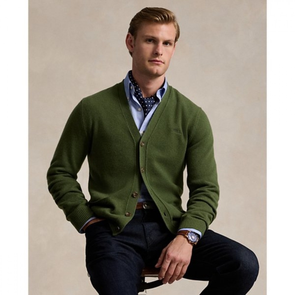 ポロ ラルフ ローレン メンズ ロゴ ウール Vネック カーディガン MNPOSWE16822061310