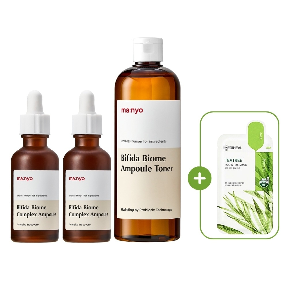 [正規品]ビフィダコンプレックスアンプル50ml 1+1 + ビフィダトナー400ml +マスクパック1枚