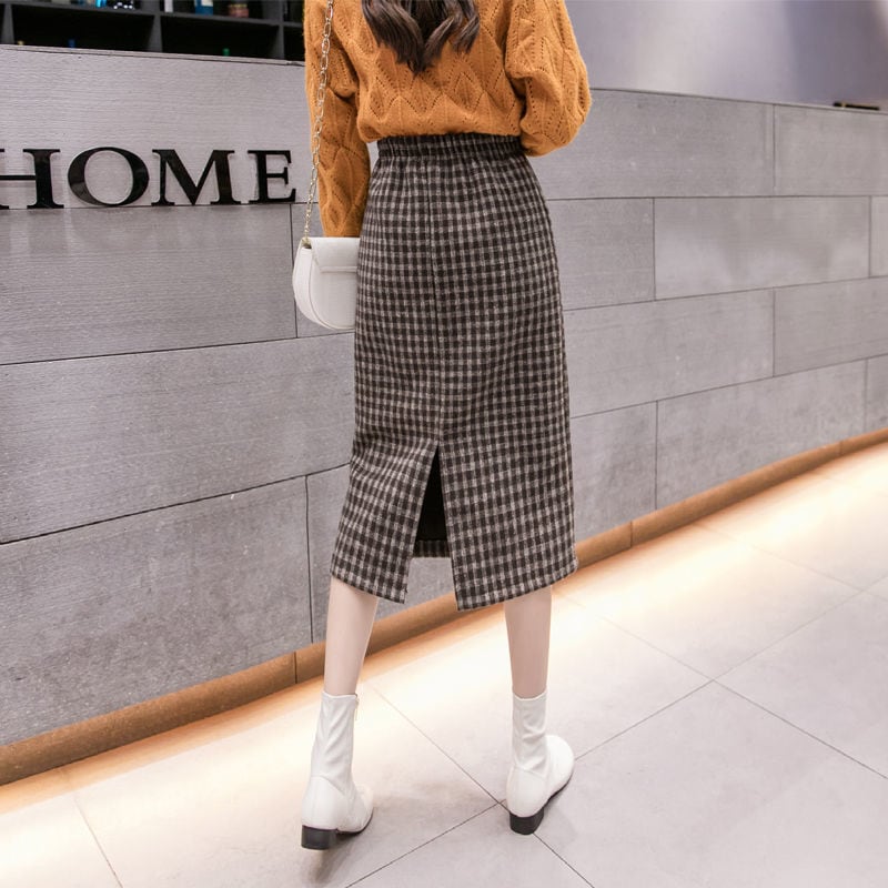 スカート 秋冬 レディース ロング チェック柄 きれいめ フレアスカート ロング ミモレ丈 ボトムス