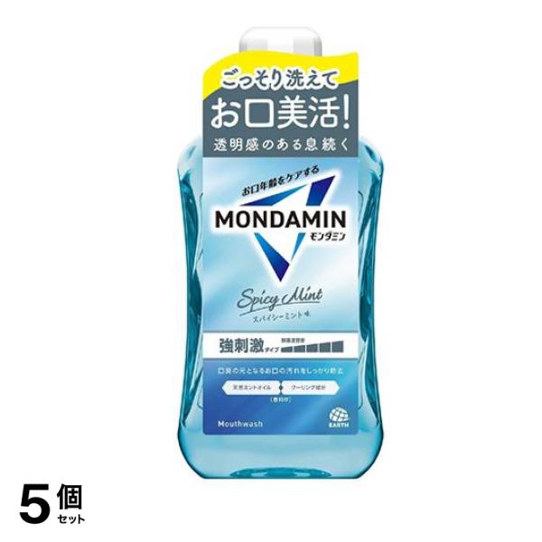 モンダミン スパイシーミント 強刺激 マウスウォッシュ ボトル 1000mL 5個セット