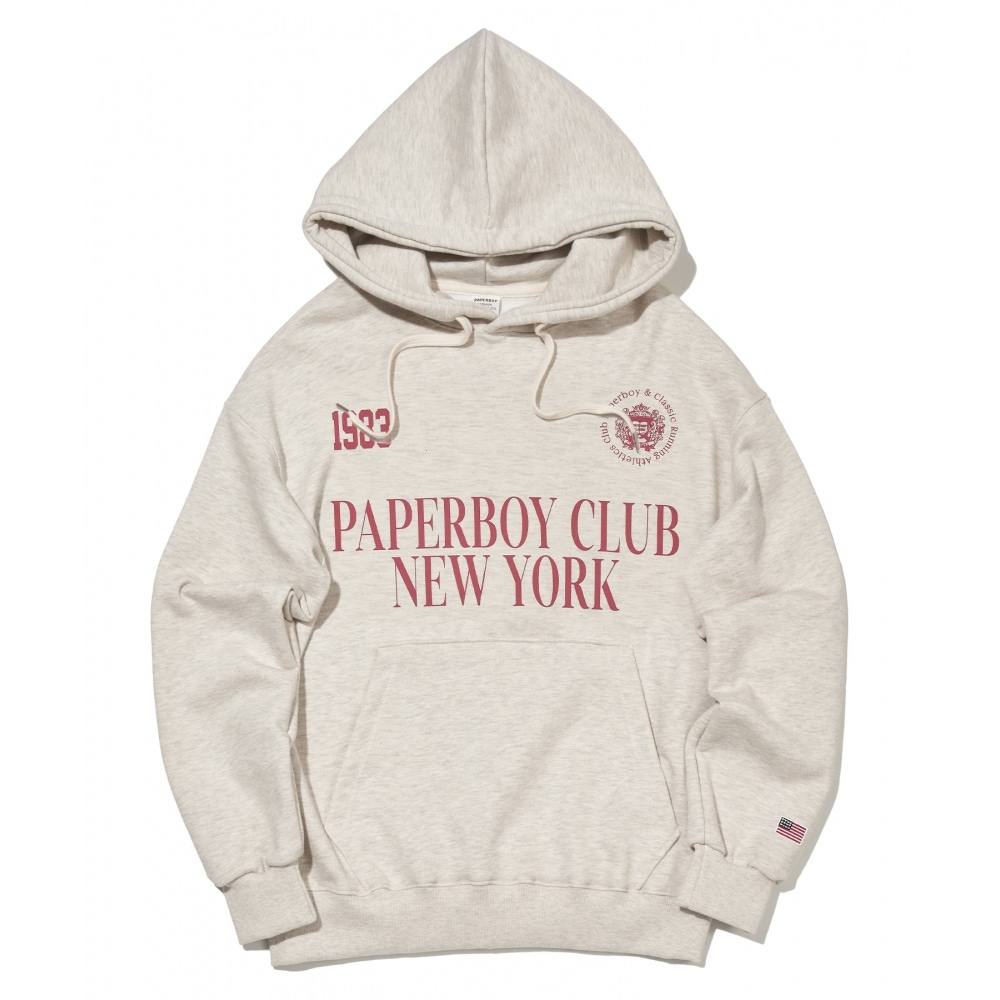 PAPERBOYスポーツクラブフーディーオートミール