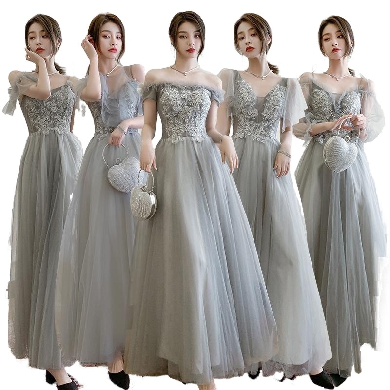 ブライズメイドドレス ロングドレス カラードレス 二次会 aラインドレス パーティードレス 演奏会 披露宴 成人式 卒業式 発表会 セレモニードレス おしゃれ-903