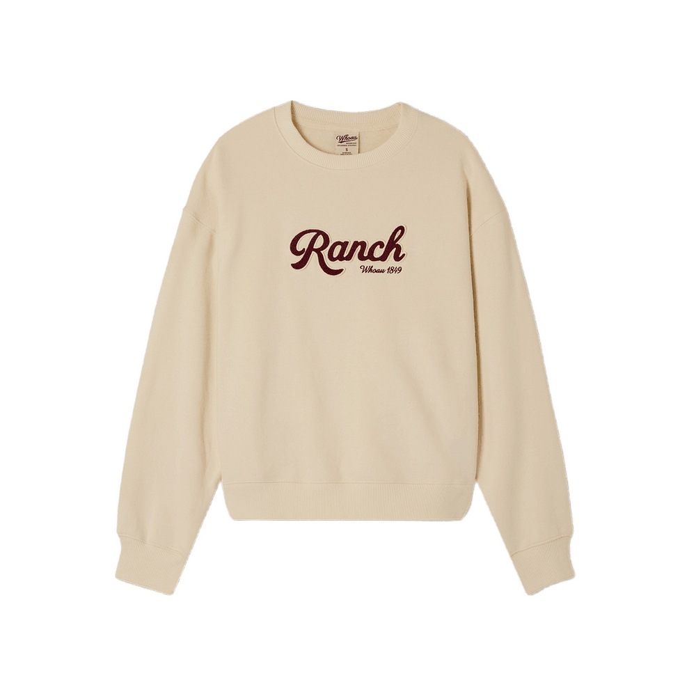 [フーアーユー] Ranch ロゴ マンツーマンTシャツ(起毛) / WHMWF4T21F