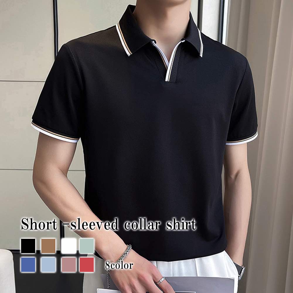 ポロシャツ メンズ 半袖襟シャツ ロング コーデ 襟付き 着こなし ビジネス ゆったり 40代 春 半袖 綿 白 60代 おすすめ 七分袖 介護 ゴルフ シニア 作業着 ゴルフウェア 大きいサイズ お 4,523円