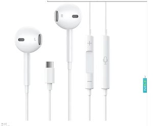 【3日出荷】2023新版 タイプc イヤホン 有線 iPhone 15 イヤフォン HIFI透明な音質 重低音 マイク付き 通話対応 音量調整 通話可能