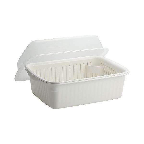 （まとめ） アスベル ポゼ フード付水きりセット 大 ホワイト 1セット [x5セット]