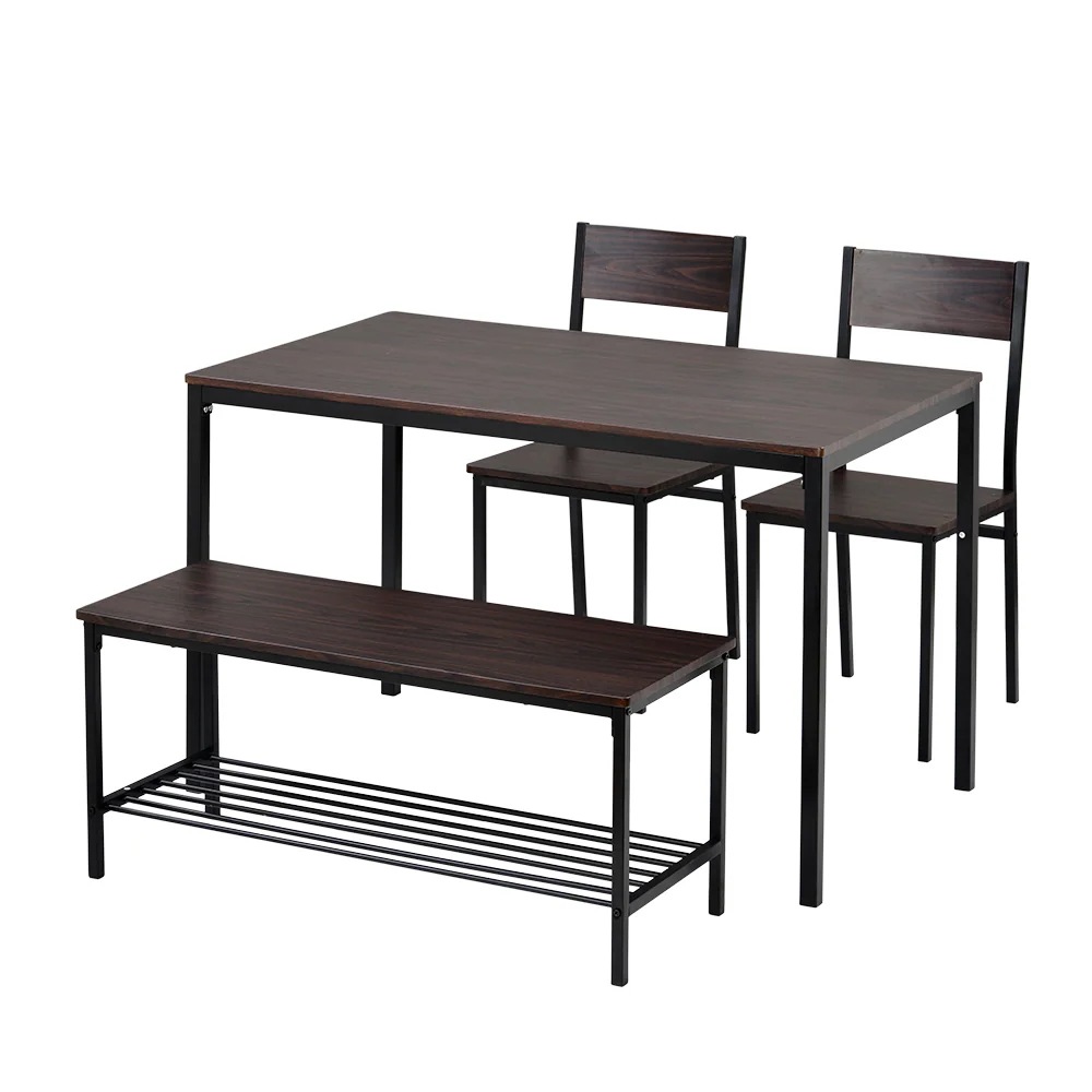 6【ブラウン】ダイニングテーブル 4点セット 木製 食卓テーブル 4人掛け 北欧 シンプル おしゃれ ブラウン