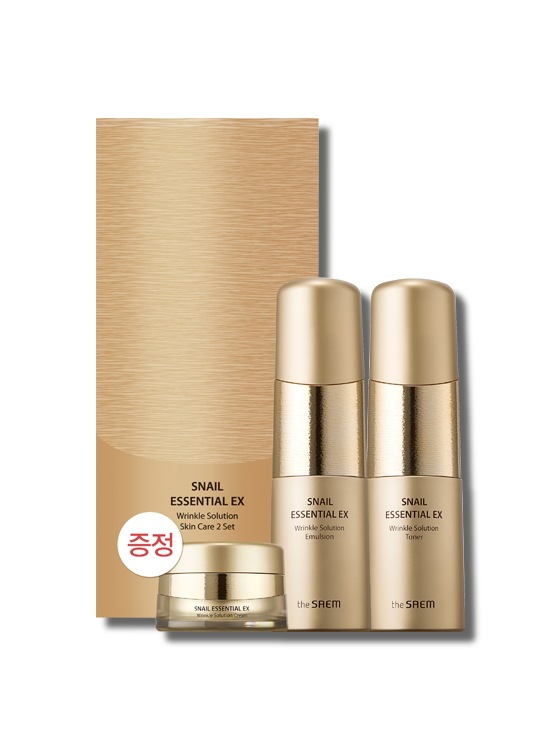 カタツムリエッセンシャルEXリンクルソリューションスキンケア2点セット Toner 150ml, Emulsion 150ml, Cream 31ml :: スキンケアセット / ヒアルロン酸 / ロ