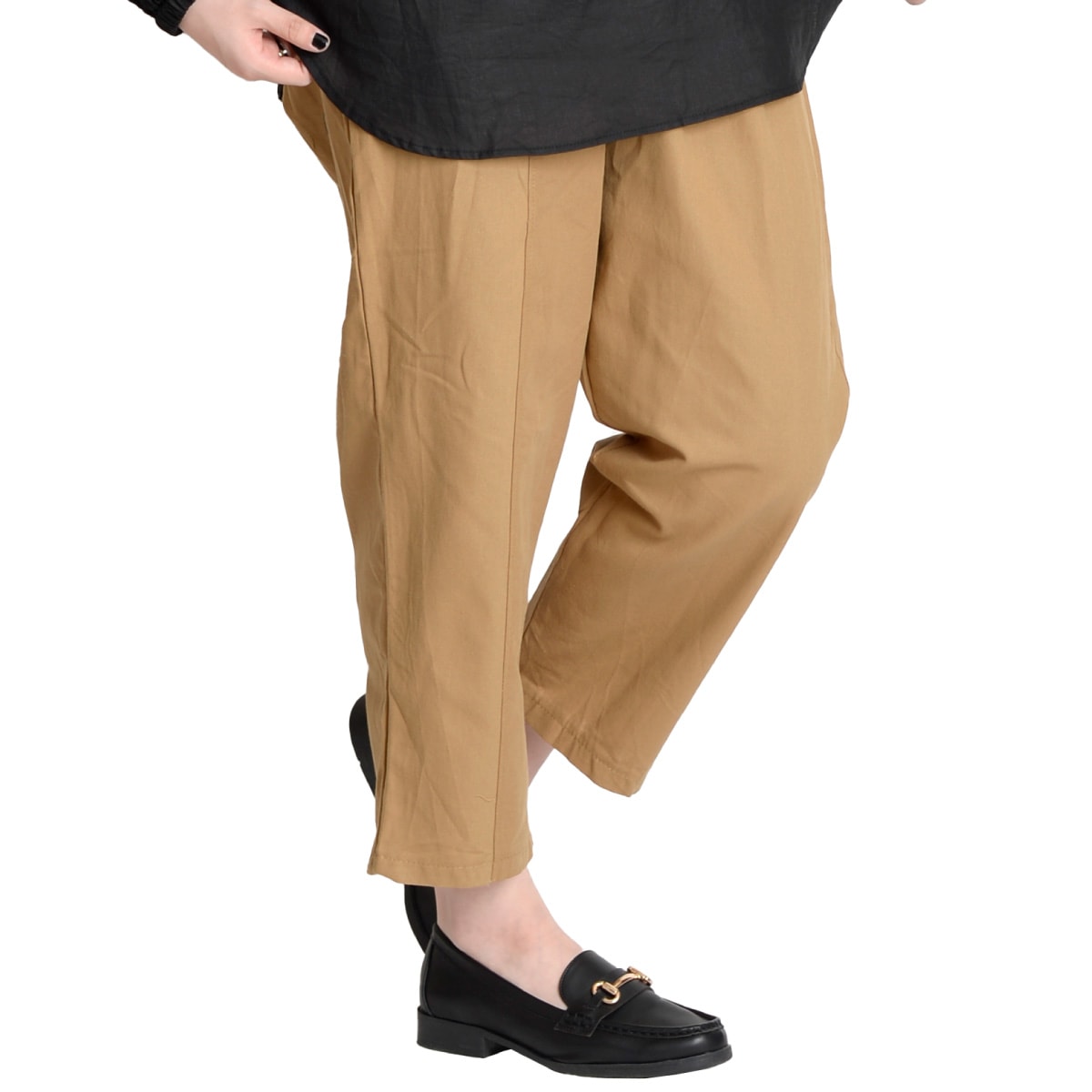 テーパードパンツ レディース 春 夏 秋 冬 パンツ テーパード クロップドパンツ 大きいサイズ きれいめ 変形 ボトムス 無地 ウエストゴム ストレートパンツ チノパン ゆったり 綿パン サブリナパ