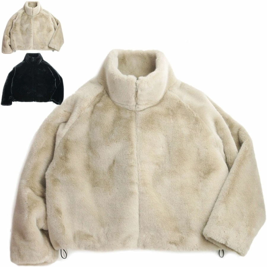 男女兼用 ファージャケットFAKEY FUR JACKETLAUNCH BASIC TRADE ラウンチベーシックトレードBEIGE(ベージュ) BLACK(