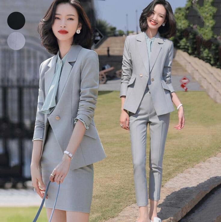 スカートスーツオフィス2点セットフォーマルスーツレディースママlスーツジャケットタイトスカートリクルートスーツ通勤OLパンツスーツセレモニーミセスセットアップ就活面接仕事きれいめカジュアルスーツ203
