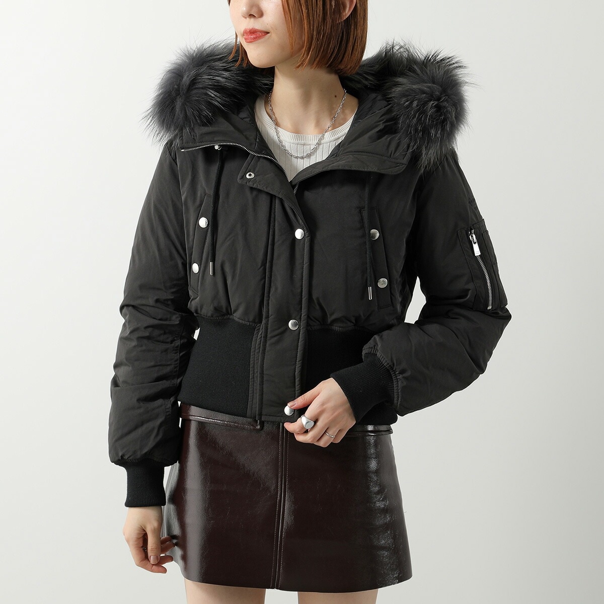 TATRAS タトラス ダウンジャケット PERILLA ペリッラ LJXA0078014668 レディース フード付き ラクーンファー付き BLACK